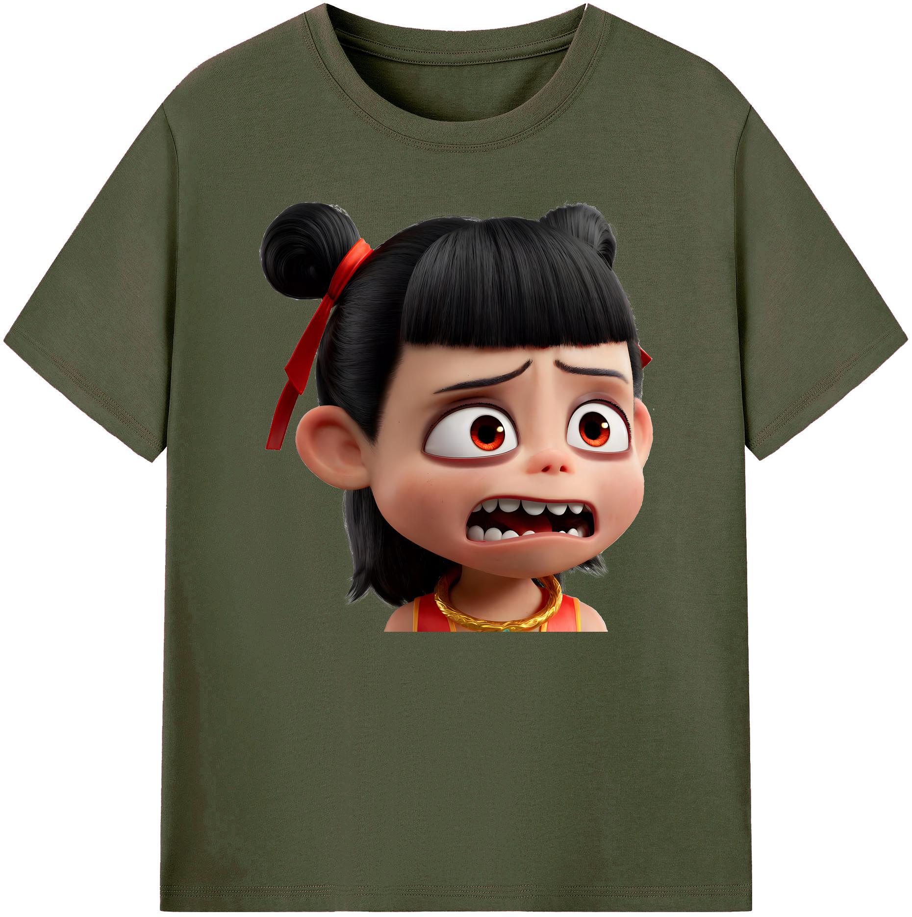 （画像用） Ne Zha 2 ナタ 魔童の大暴れ 綿100％ メンズ半袖Tシャツ｜肌触りやわらか＆通気性